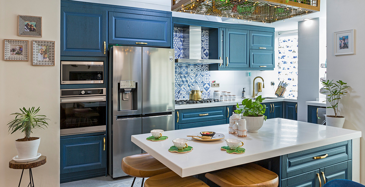 kitchen interior design-blue kitchen