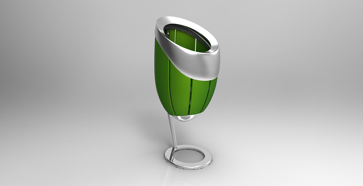 trashbin inspired by cocoon