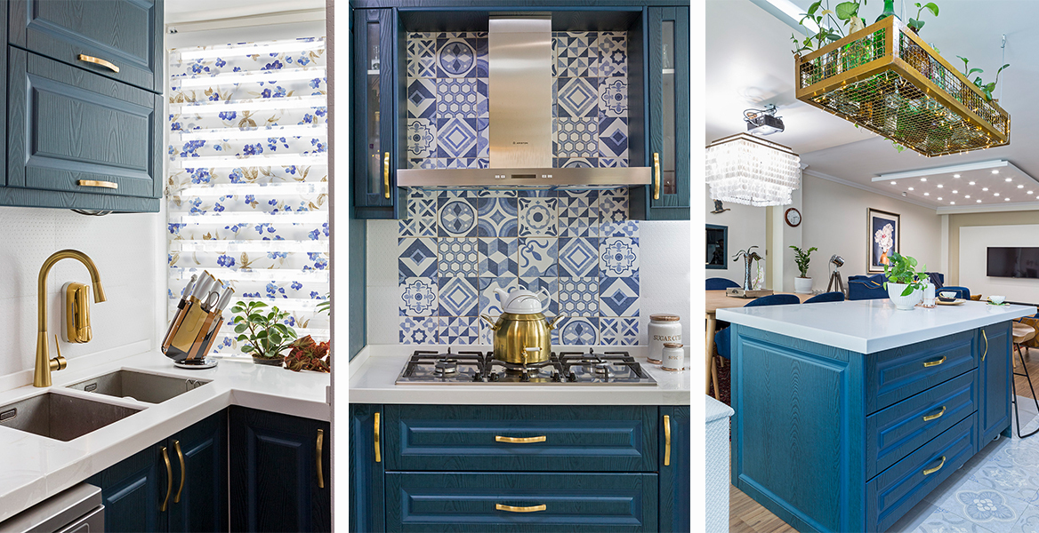 kitchen interior design-blue kitchen